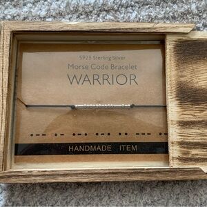 Sterling Silver Morse Code Bracelet "WARRIOR"